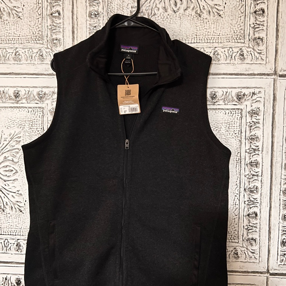 Patagonia Black Zip-Up Fleece Vest NWT size XL women’s